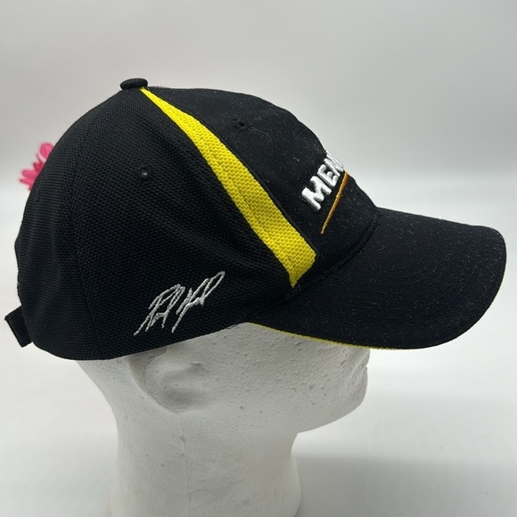 Menards Black Yellow #98 Racing Baseball Hat HT6314 - Picture 2 of 4